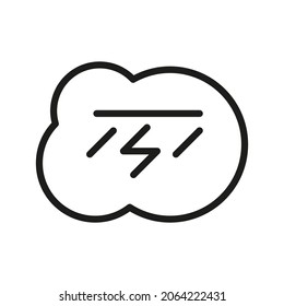 Icono del vector de contorno de nube. Ilustración De Un Vector De Estroque Sobre Un Fondo Blanco. Para App Y Sitio Web