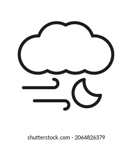 Cloud-Umriss-Vektorsymbol. Illustration eines Schlaganfalls auf weißem Hintergrund. Für App und Website