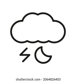 Cloud Outline Vector Icon. Illustration Of A Stroke Vector On A White Background. For App And Website