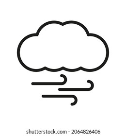 Cloud Outline Vector Icon. Illustration Of A Stroke Vector On A White Background. For App And Website