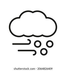 Cloud Outline Vector Icon. Illustration Of A Stroke Vector On A White Background. For App And Website
