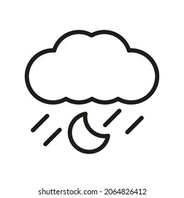 Icono del vector de contorno de nube. Ilustración De Un Vector De Estroque Sobre Un Fondo Blanco. Para App Y Sitio Web