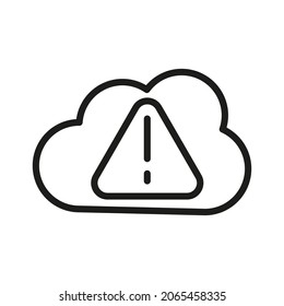 Cloud-Umriss-Vektorsymbol. Illustration eines Schlaganfalls auf weißem Hintergrund. Für App und Website