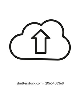 Cloud Outline Vector Icon. Illustration Of A Stroke Vector On A White Background. For App And Website