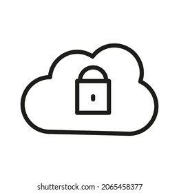 Cloud Outline Vector Icon. Illustration Of A Stroke Vector On A White Background. For App And Website