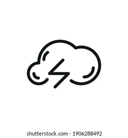 Cloud Outline Vector Icon. Related Weather Icon For WebSites And App