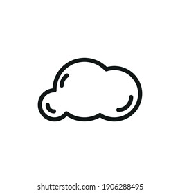 Cloud Outline Vector Icon. Related Weather Icon For WebSites And App