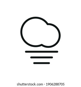 Cloud-Umriss-Vektorsymbol. Ähnliches Wettersymbol für Websites und App