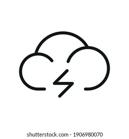 Cloud Outline Vector Icon. Related Weather Icon For WebSites And App