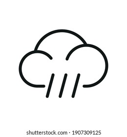 Cloud Outline Vector Icon. Related Weather Icon For WebSites And App