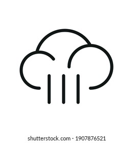 Cloud Outline Vector Icon. Related Weather Icon For WebSites And App