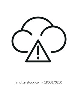 Cloud Outline Vector Icon. Related Weather Icon For WebSites And App