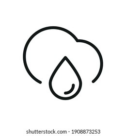 Cloud Outline Vector Icon. Related Weather Icon For WebSites And App