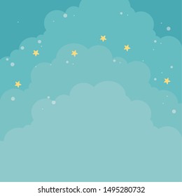 Cloud over sky vector design