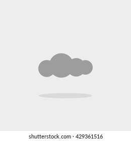 Cloud overcast weather vector Web icon