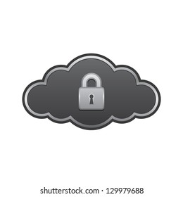 Cloud with padlock