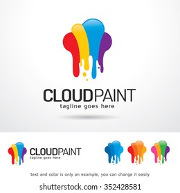 Cloud Paint Logo Template Design Vector