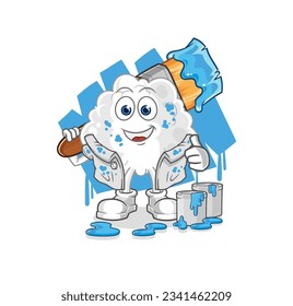 the cloud painter illustration. character vector