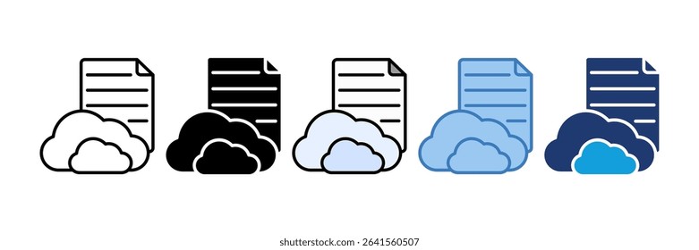 Cloud Paper Icon Element For Design