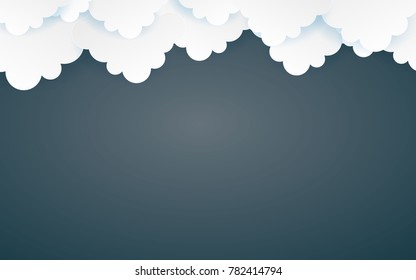 Cloud Paper Style art vector illustration