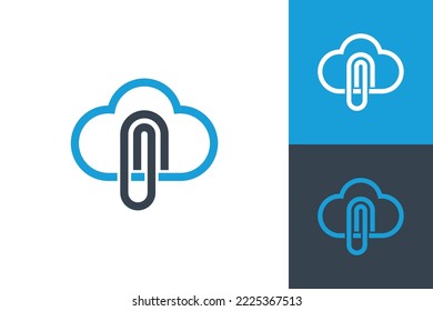vector de diseño de la plantilla del logotipo del clip en la nube