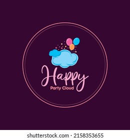 Cloud, party logo vector design