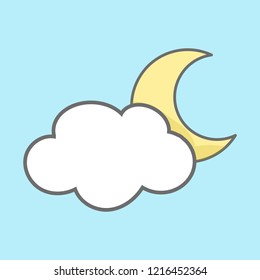 Cloud passing in front of the moon