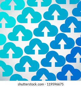 Cloud pattern with up arrows