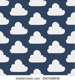 Cloud Pattern Background. Social Media Post. Vector Illustration.