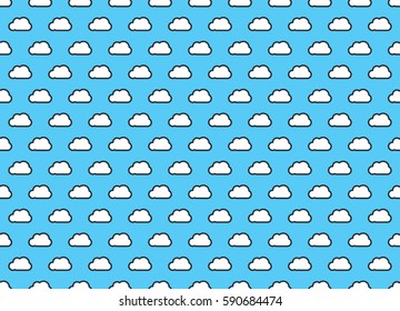Cloud pattern. Vector background