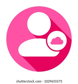 Cloud people user icon. Vector illustration