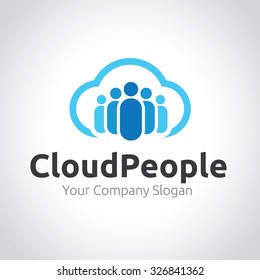 Cloud People,Cloud Logo,Vector Logo Template