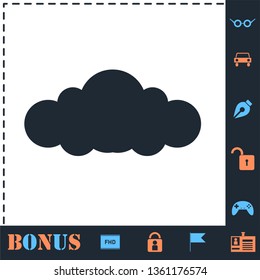 Cloud. Perfect icon with bonus simple icons