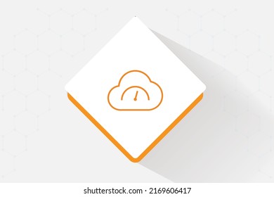 cloud performance power icon vector design