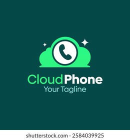 Cloud Phone Logo Design Template. Good for Business, Agency, Community and Organization