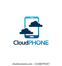 Cloud Phone logo template designs concept, Online Phone logo template