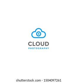 cloud photography logo template design