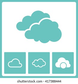 Cloud pictogram. Web vector graphic. Design collection.