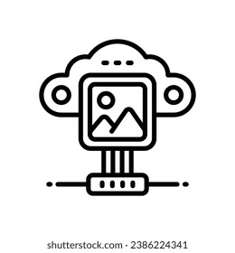 cloud picture line icon. vector icon for your website, mobile, presentation, and logo design.