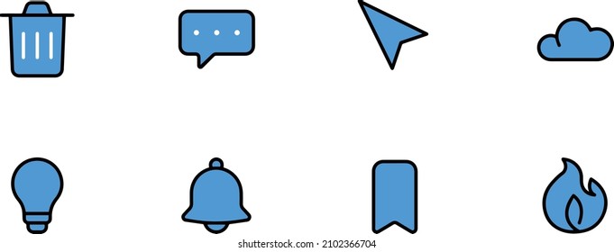 diseño azul de icono de flecha de pin en la nube