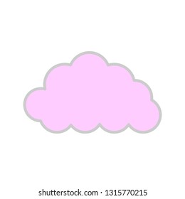 cloud pink icon
