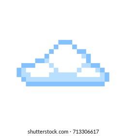 Cloud pixel art cartoon retro game style