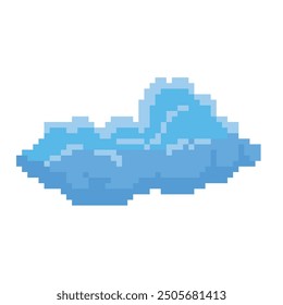 
Cloud-Pixel-Kunst, Vektorgrafik auf isoliertem Hintergrund.