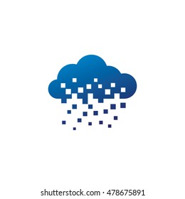 Cloud Pixel Symbol Vector