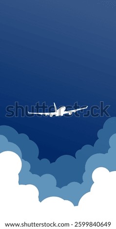 cloud and plane for phone wallpaper