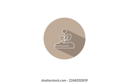 Cloud plant icon design template. Modern vector icon design template illustration