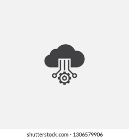 cloud platform base icon. Simple sign illustration. cloud platform symbol design. Can be used for web, print and mobile