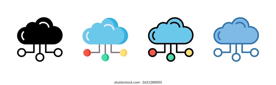 Cloud Platform Icon Element For Design