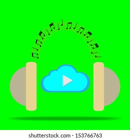 Cloud play with head phone concept ideas