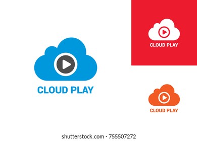 Cloud Play Logo Template Design